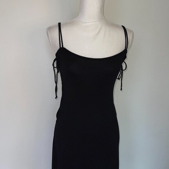 Rachel Pally Maxi Dress Womens Small Lace Up Side Black Sleeveless Made In USA - Picture 13 of 14